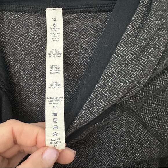 Lululemon Think Fast Hoodie Heathered Herringbone Heathered Black 12 - Picture 7 of 9